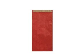 KRAFT ENVELOPES RED 11x21cm + 5cm SET/50pcs